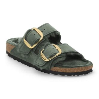 Arizona Big Buckle Shearling Natuurlijk Leer Geolied