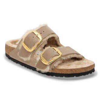 Arizona Big Buckle Shearling Natuurlijk Leer Geolied
