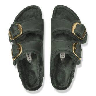 Arizona Big Buckle Shearling Natuurlijk Leer Geolied
