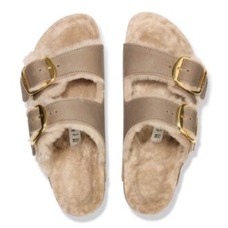 Arizona Big Buckle Shearling Natuurlijk Leer Geolied