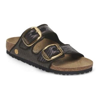 Arizona Big Buckle Textiel Raffia Zwart