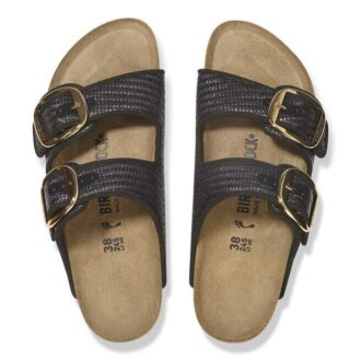 Arizona Big Buckle Textiel Raffia Zwart