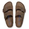 Arizona Soft Footbed suède leer donkerbruin Arizona Soft Footbed suède leer donkerbruin
