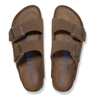 Arizona Soft Footbed suède leer donkerbruin