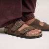 Arizona Soft Footbed suède leer donkerbruin Arizona Soft Footbed suède leer donkerbruin