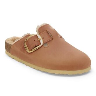 Boston Big Buckle Shearling Natuurlijk Leer Geolied
