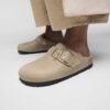 Boston Big Buckle Shearling Natuurlijk Leer Geolied Boston Big Buckle Shearling Natuurlijk Leer Geolied