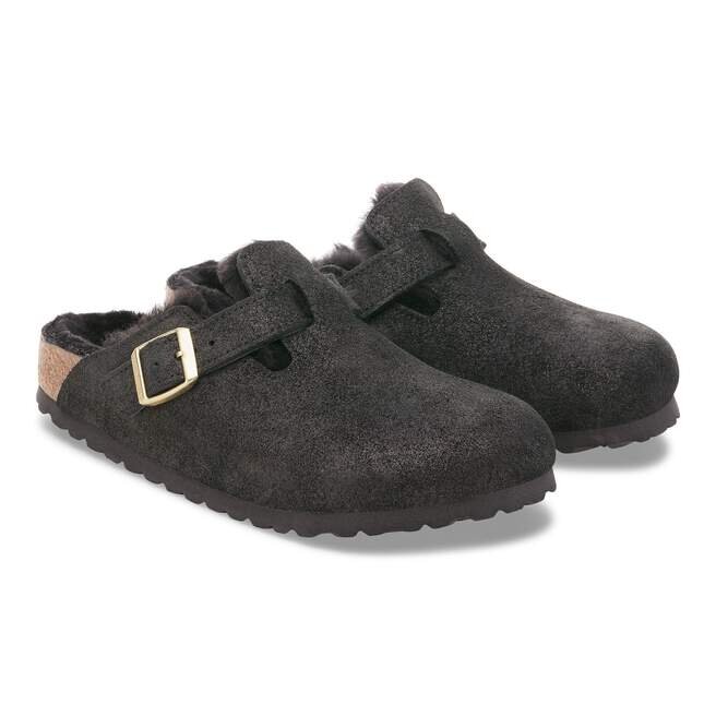 Boston Shearling suède leer met bont Boston Shearling suède leer met bont