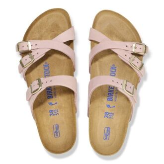 Franca Soft FootbedN Nubuckleer zachtroze
