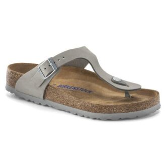 Gizeh Soft Footbed Nubuckleer Duifgrijs