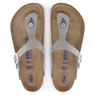 Gizeh Soft Footbed Nubuckleer Duifgrijs
