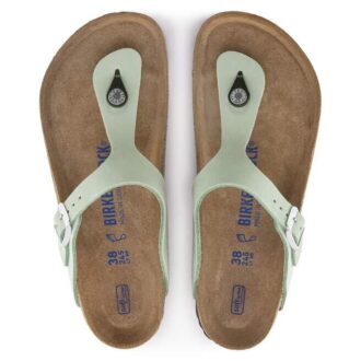 Gizeh Soft Footbed Nubuckleer Matcha