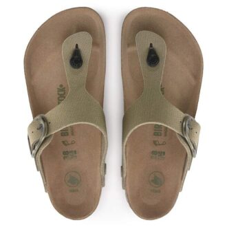 Gizeh Vegan Big Buckle Textiel Faded Khaki