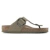 Gizeh Vegan Big Buckle Textiel Faded Khaki Gizeh Vegan Big Buckle Textiel Faded Khaki