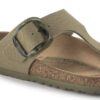 Gizeh Vegan Big Buckle Textiel Faded Khaki Gizeh Vegan Big Buckle Textiel Faded Khaki