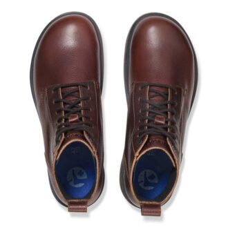 Highwood Lace Mid Heren Leer Chocolade