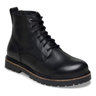 Highwood Lace Mid Heren Leer Zwart