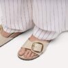 Madrid Big Buckle Natuurlijk leer Lak