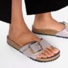 Madrid Big Buckle Natuurlijk leer Lak