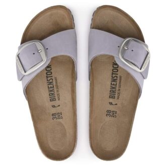 Madrid Big Buckle nubuckleer, paars mist