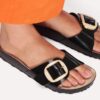 Madrid Big Buckle Pearl Natuurlijk leer Lak