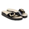 Madrid Big Buckle Pearl Natuurlijk leer Lak