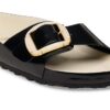 Madrid Big Buckle Pearl Natuurlijk leer Lak