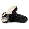 Madrid Big Buckle Pearl Natuurlijk leer Lak