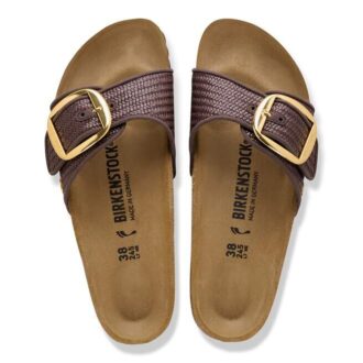 Madrid Big Buckle raffia-textiel