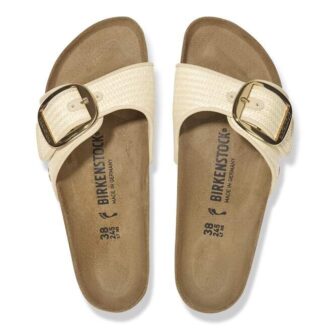 Madrid Big Buckle raffia-textiel