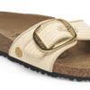 Madrid Big Buckle raffia-textiel Madrid Big Buckle raffia-textiel