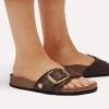 Madrid Big Buckle raffia-textiel Madrid Big Buckle raffia-textiel