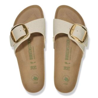 Madrid Big Buckle Textiel Canvas Eggshell