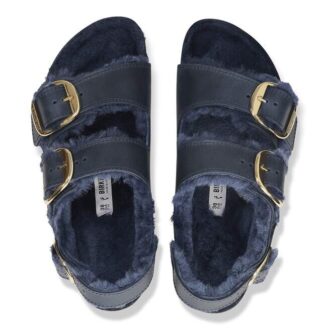 Milano Big Buckle, schapenvacht en geolied natuurlijk leer