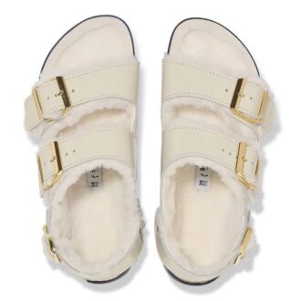 Milano Shearling Natuurlijk leer-Shearling Hoogglans Ecru