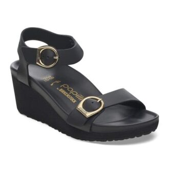Soley Ring-Buckle Leer Zwart