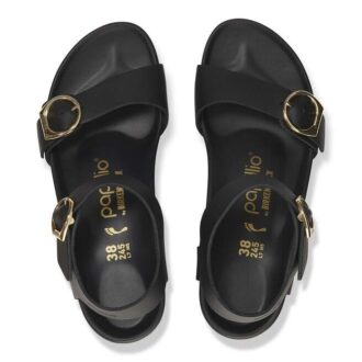 Soley Ring-Buckle Leer Zwart