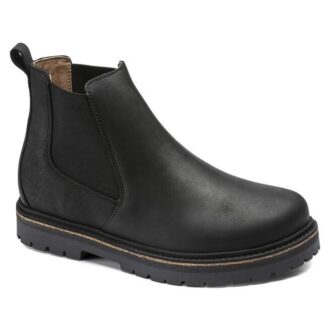 Stalon nubuckleer zwart
