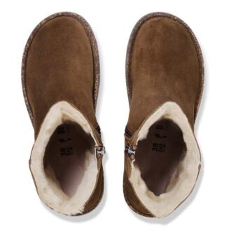 Uppsala Zip Shearling suède leer